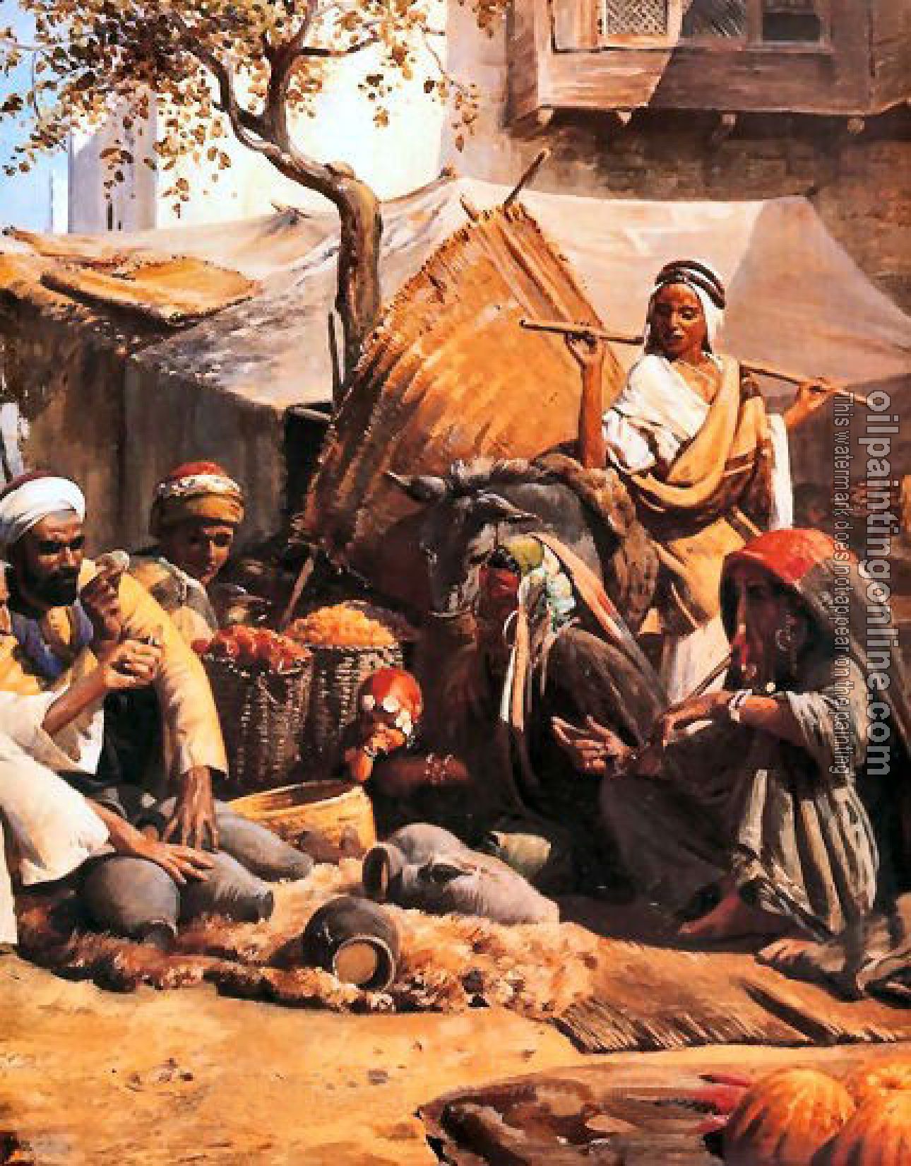 Bauernfiend, Gustav - Pottery Bargaining in Jaffa